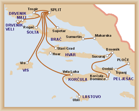 Kroatien Fahrbetrieb 2020 Mittel Dalmatien